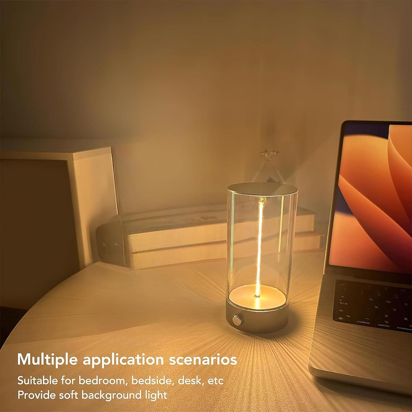 Futuristic LED Magnetic Filament Lamp with USB-C Rechargeable Design, Stepless Dimming & Touch Control for Ambient Lighting
