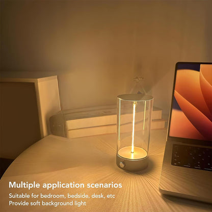 Futuristic LED Magnetic Filament Lamp with USB-C Rechargeable Design, Stepless Dimming & Touch Control for Ambient Lighting